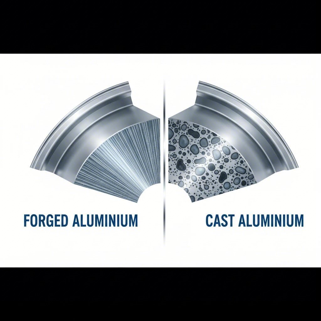 forged wheel grain structure is denser and more aligned than cast alternatives