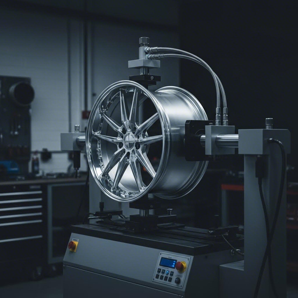 professional forged wheel straightening requires precision hydraulic equipment and specialized expertise