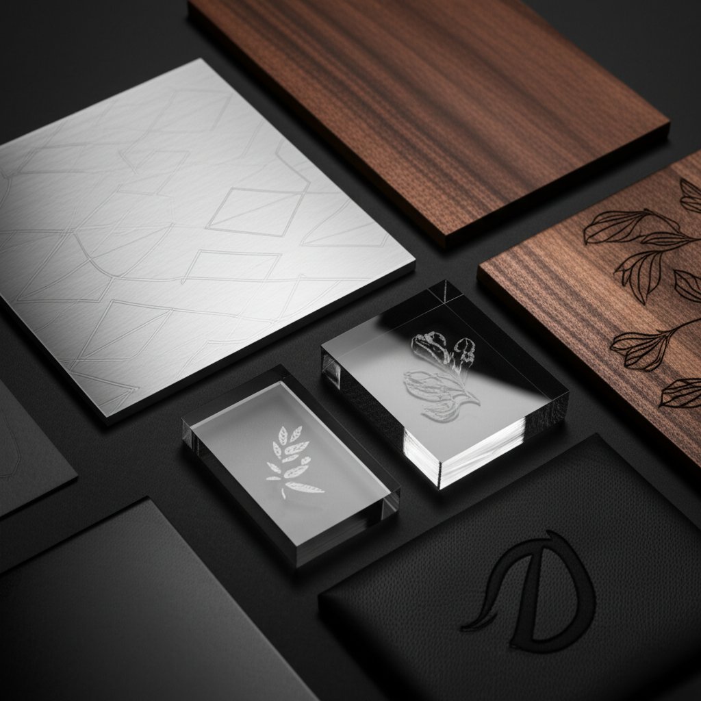 a selection of materials suitable for custom engraving and marking