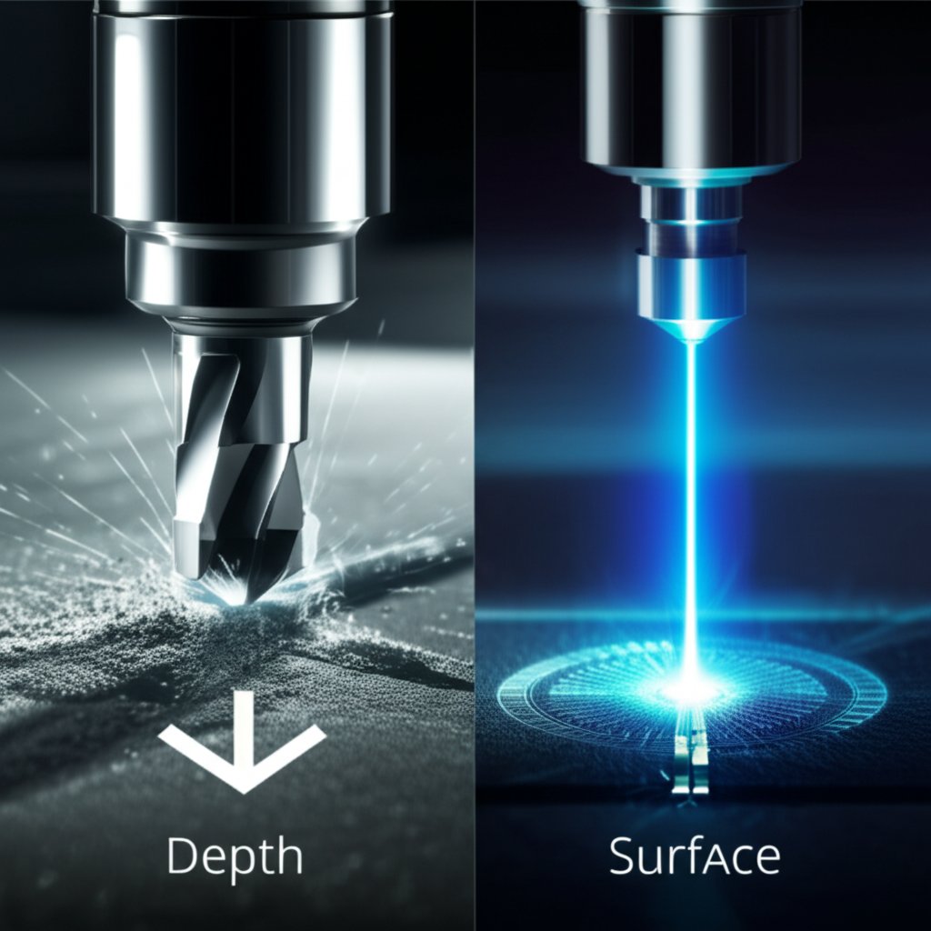 comparing the distinct methods of mechanical cnc engraving and laser marking