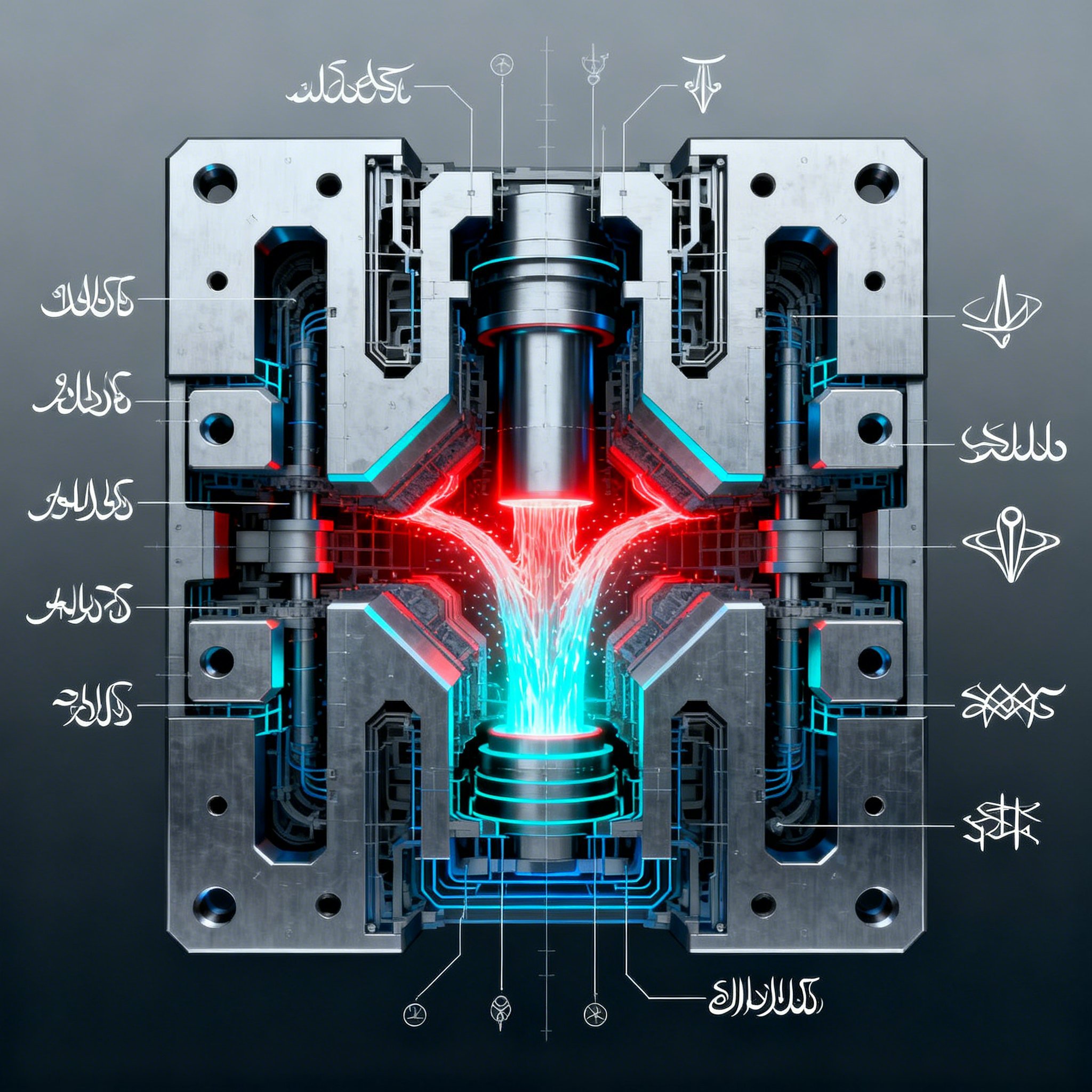 Esquema técnico del diseño de una matriz para el conformado de componentes automotrices complejos