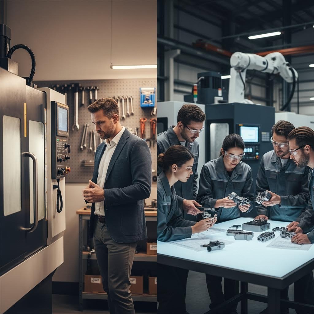 comparing in house cnc equipment ownership versus outsourced machining services
