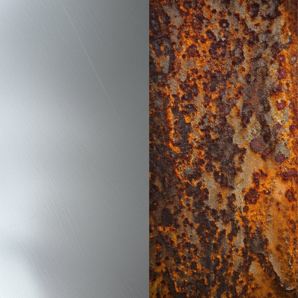 comparison of aluminum's protective oxide layer and iron's flaky rust