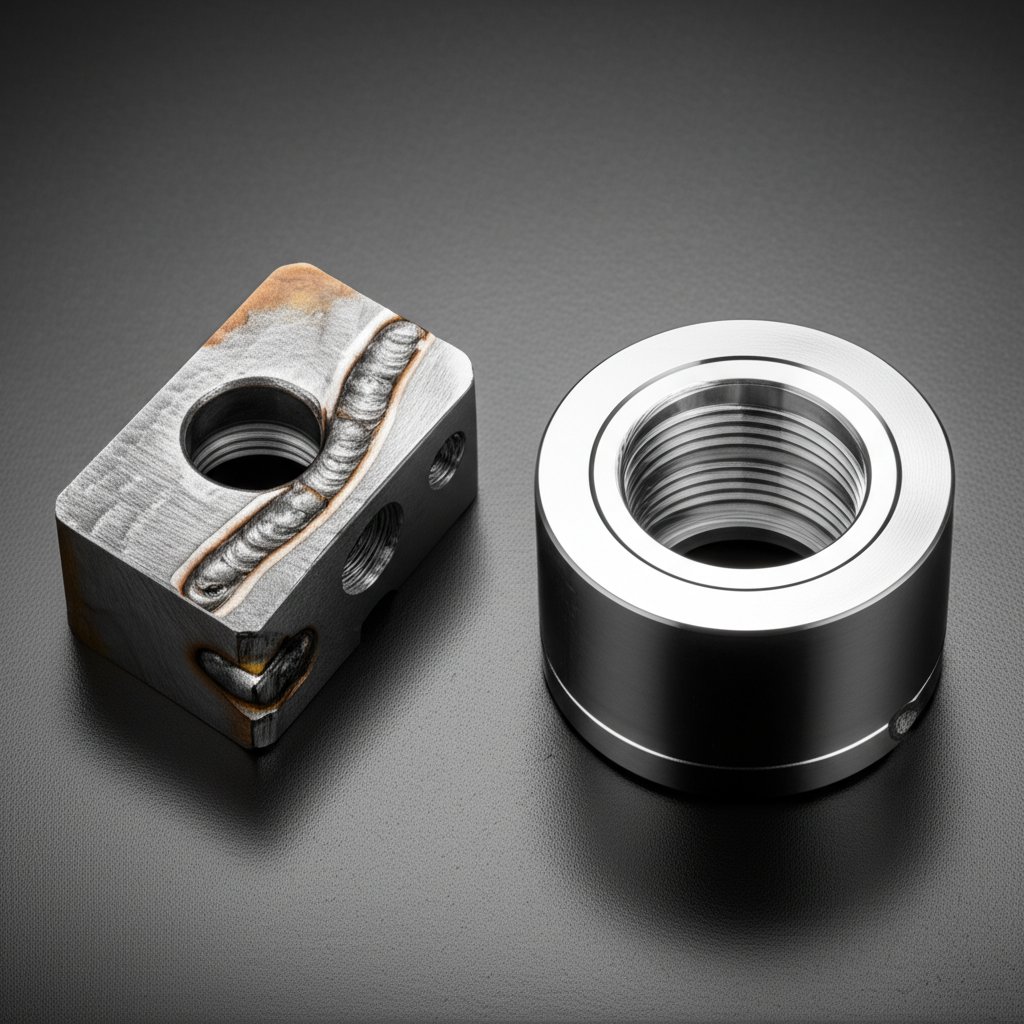 comparing a stick welded aluminum part with a cnc machined aluminum component