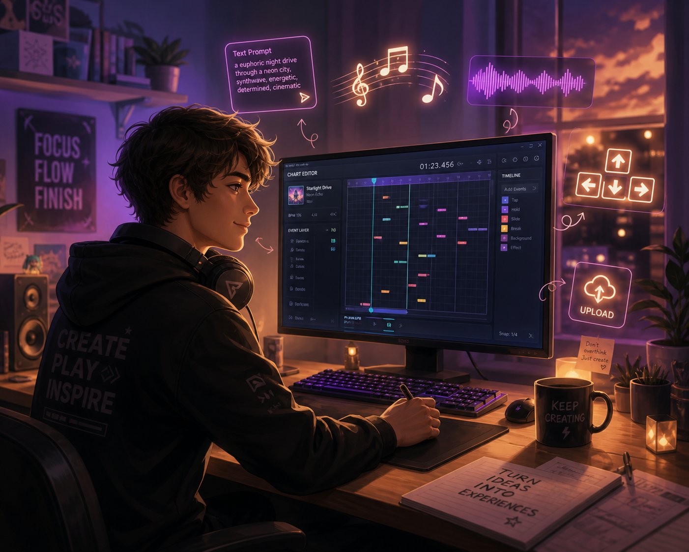 combining ai generated music with human creativity brings custom fnf mods from concept to playable reality