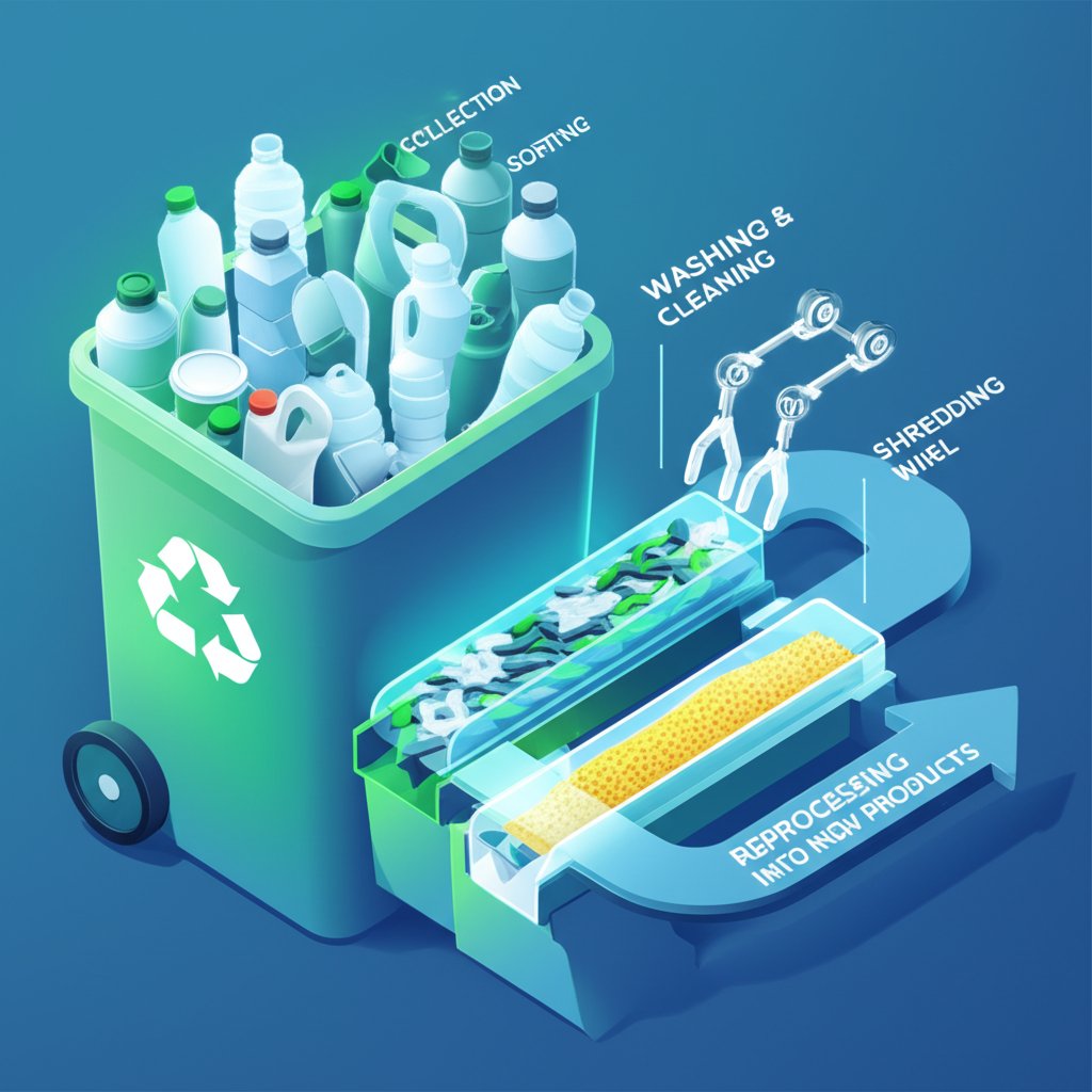 the recycling journey of rigid plastics from collection to reprocessing