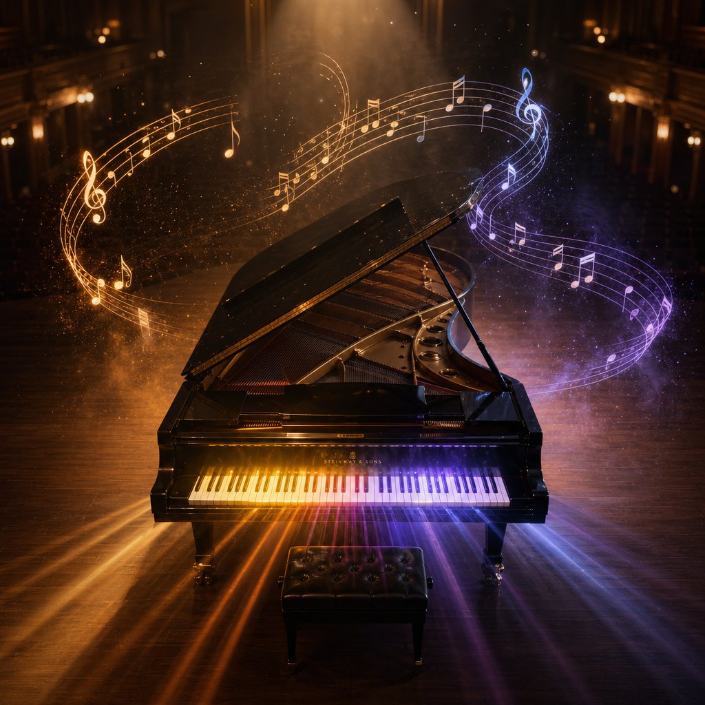 musical modulation illustrated as a key change shifting emotional color in a composition