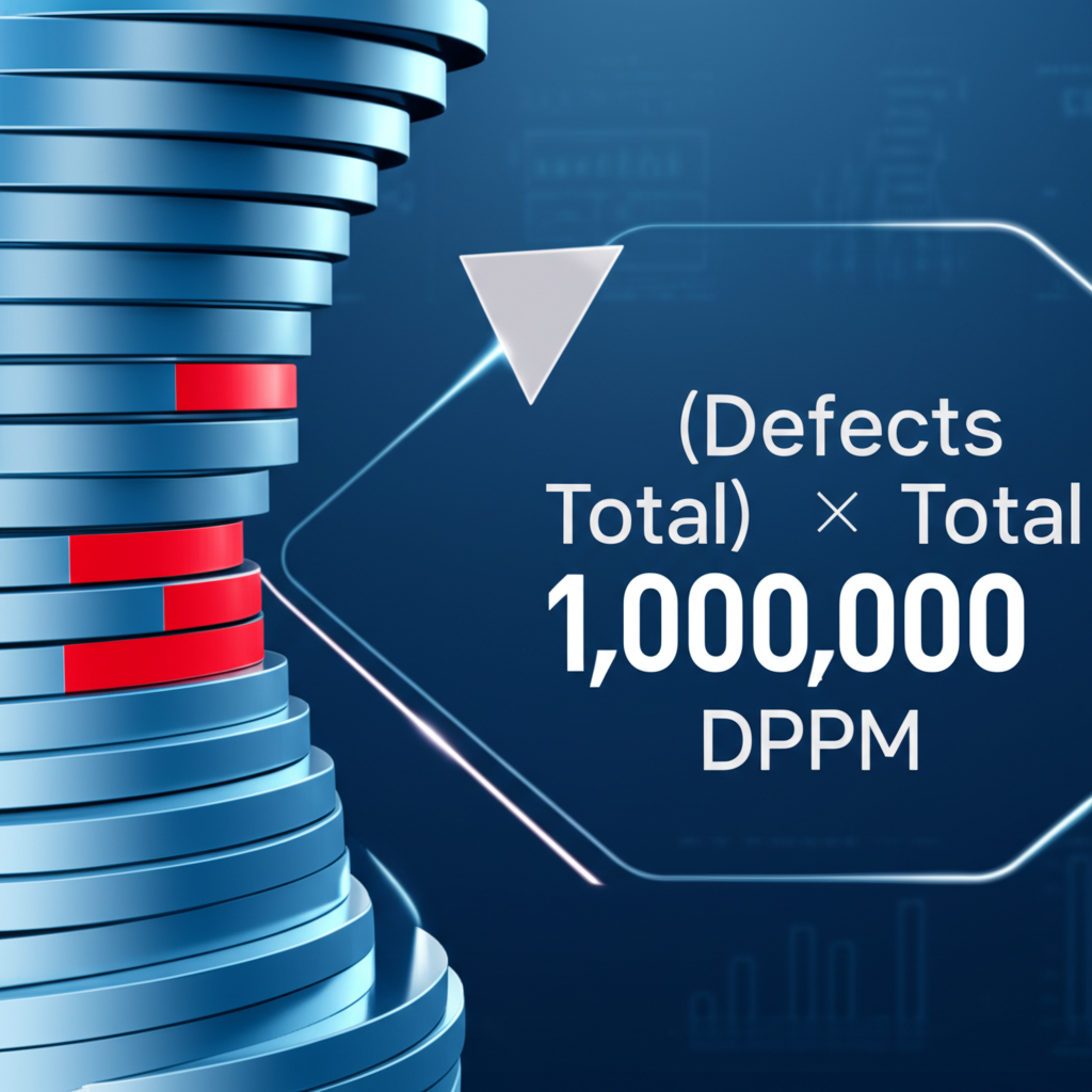 the formula for calculating defective parts per million dppm in manufacturing