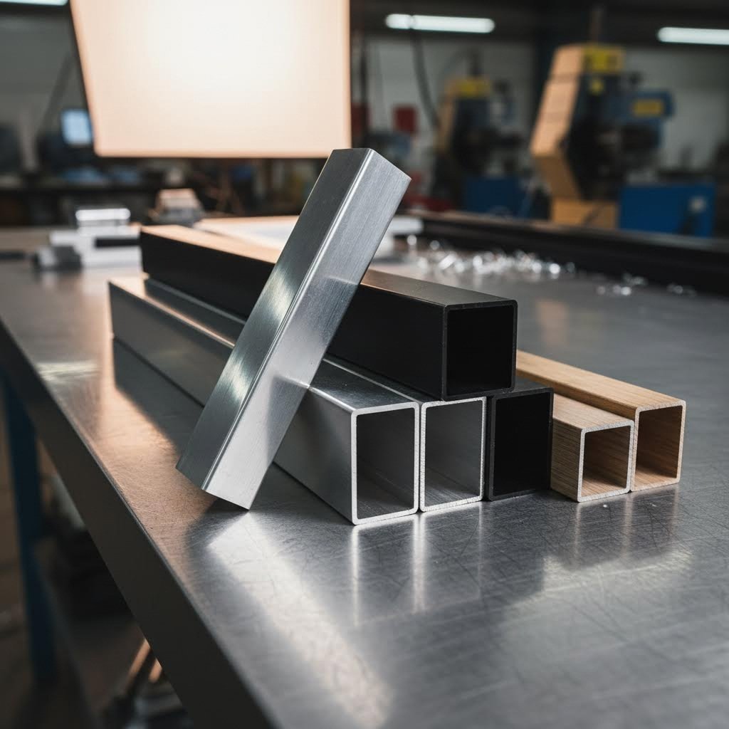 aluminum rectangular tubing with various surface finishes including anodizing and powder coating