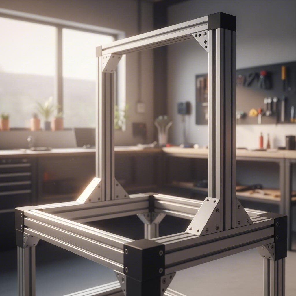 cnc machine frame built with 4040 aluminum extrusion profiles for maximum rigidity