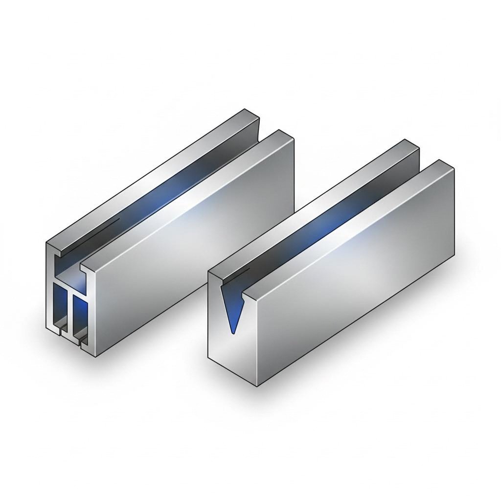 t slot versus v slot profile geometry comparison for 4040 aluminum extrusions