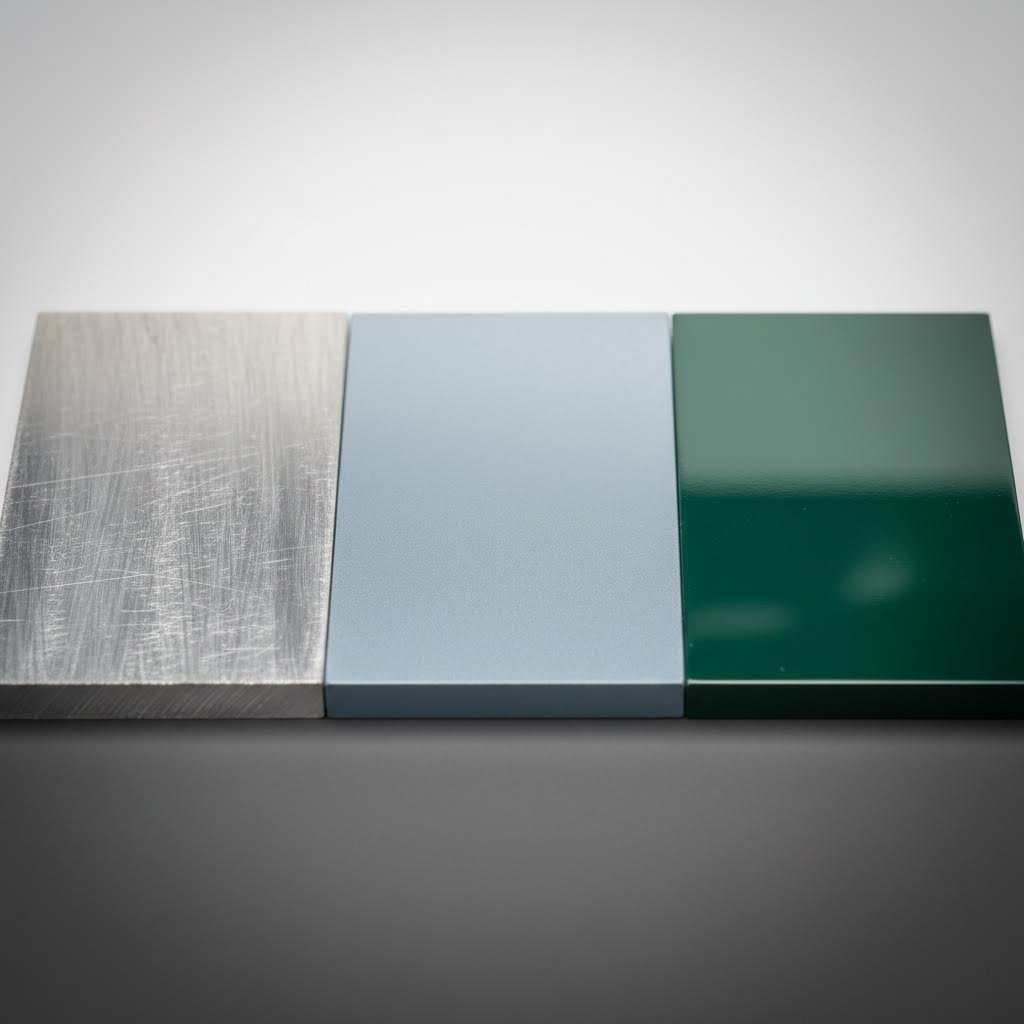 comparison of aluminum surface finishes mill finish anodized and powder coated
