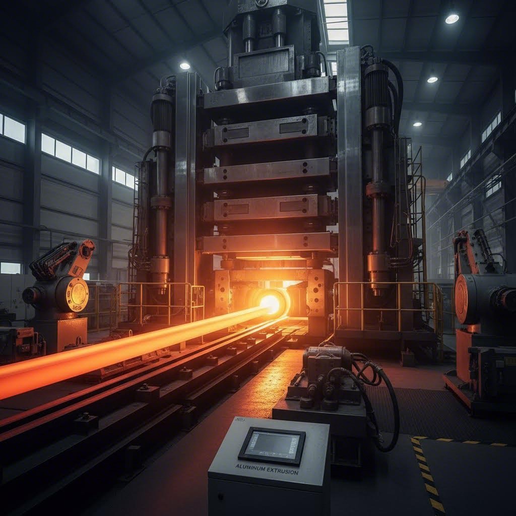 custom aluminum extrusion manufacturing process with heated billet and precision die