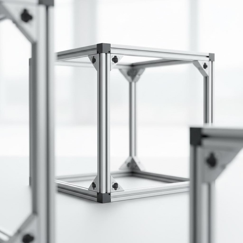 t slot aluminum extrusion modular frame assembly showcasing precision connections