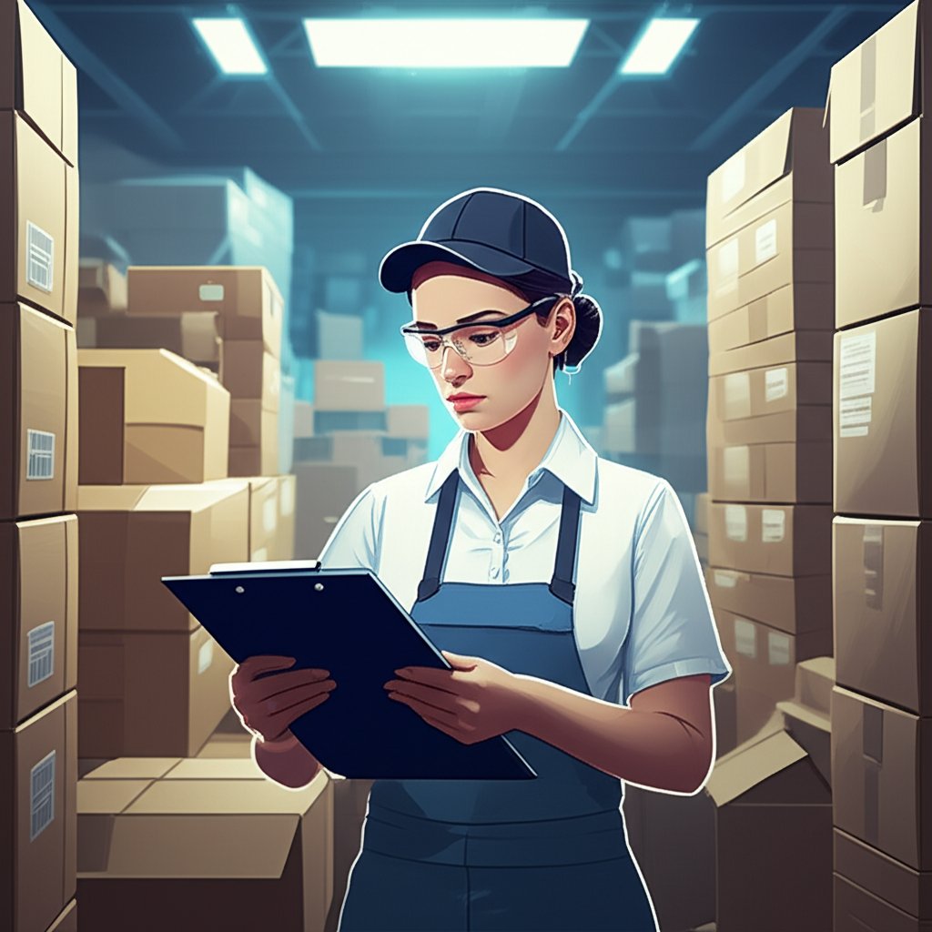 inspector applying aql sampling to assess product quality in a chinese warehouse