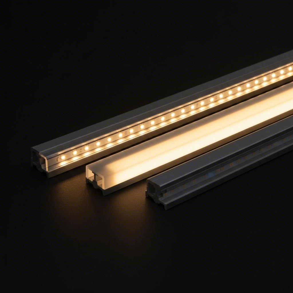 clear frosted and opal diffusers create different lighting effects