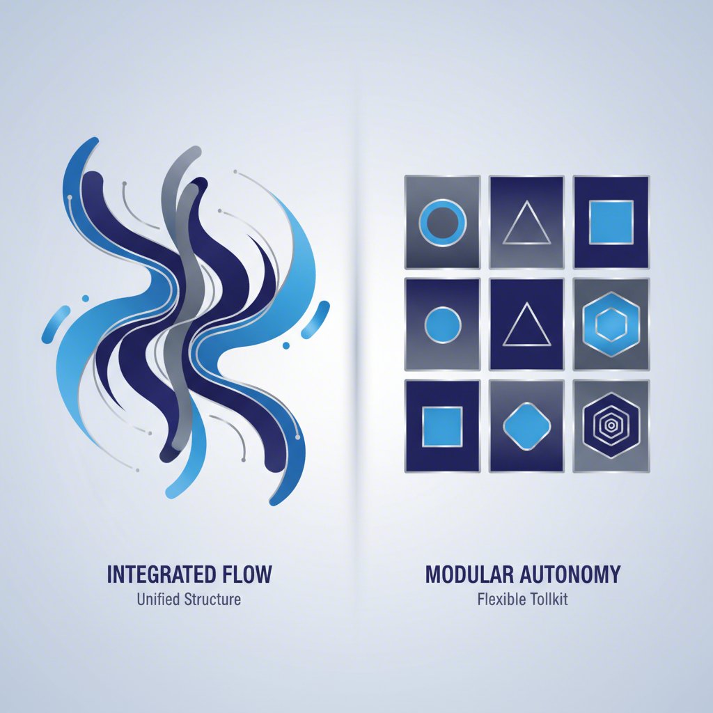 stylized comparison of an integrated binder pouch versus a versatile standalone pencil case