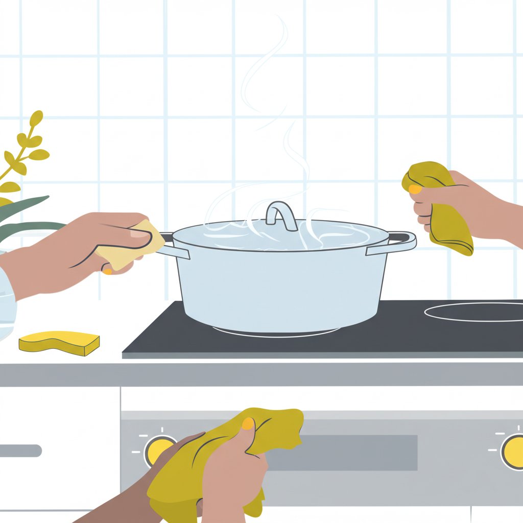 cleaning enameled cast iron cookware with gentle soap and a soft sponge