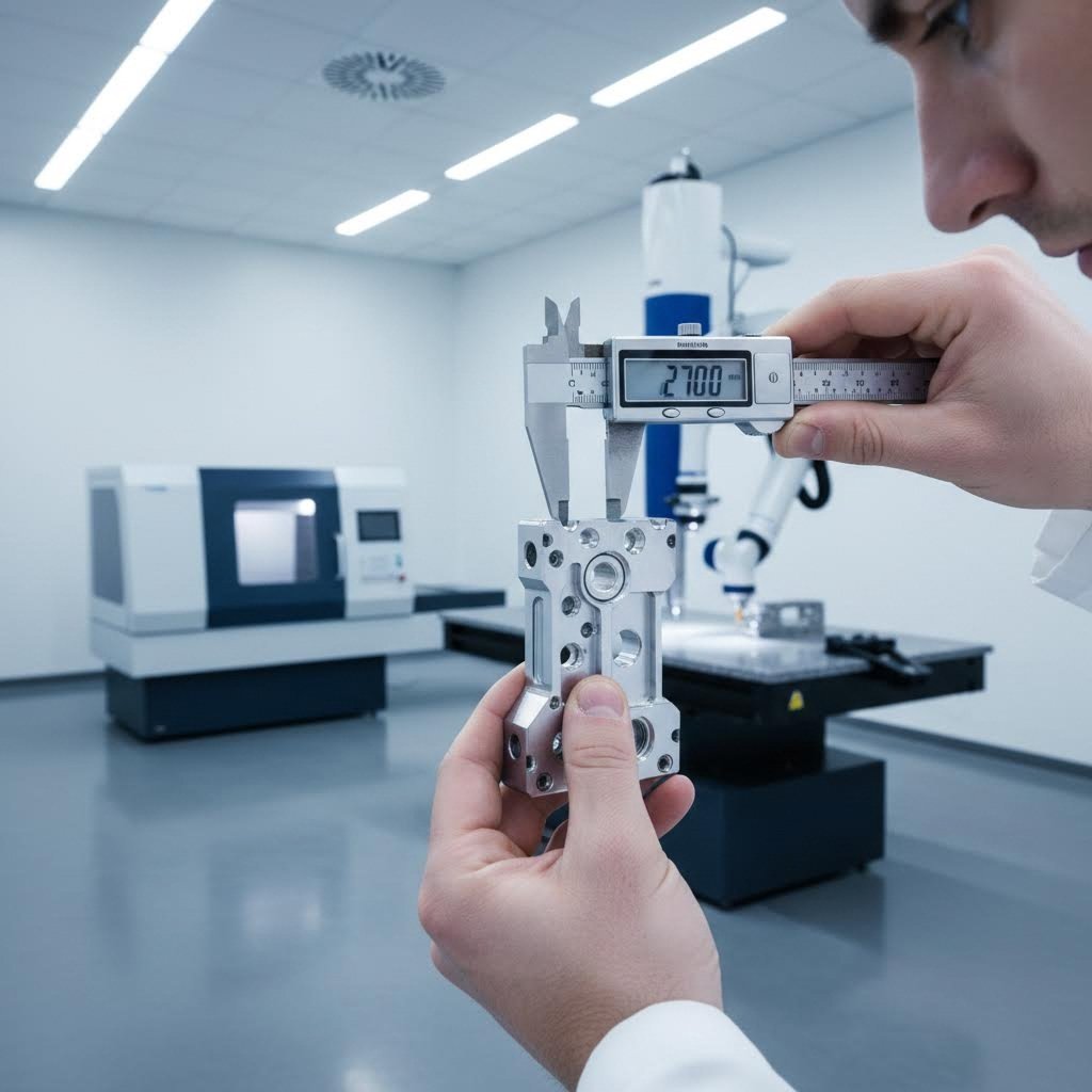 quality control inspection of fabricated sheet metal parts using precision measuring equipment