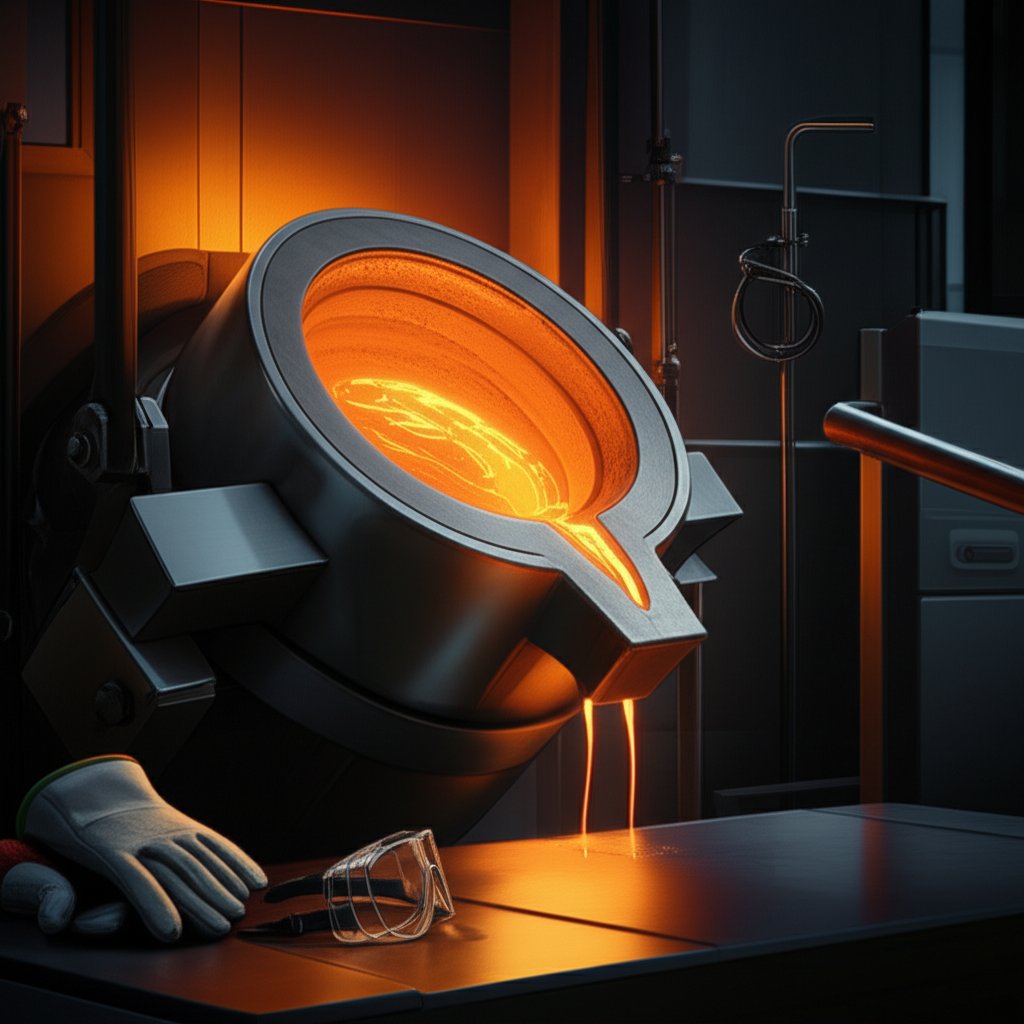 safe and controlled aluminum melting process using proper equipment and safety measures