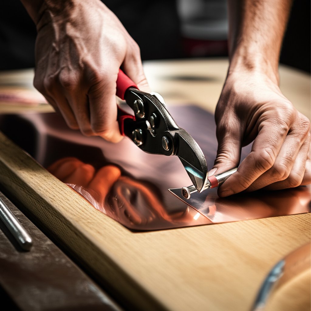 cutting and finishing copper sheet with the right tools for clean safe results