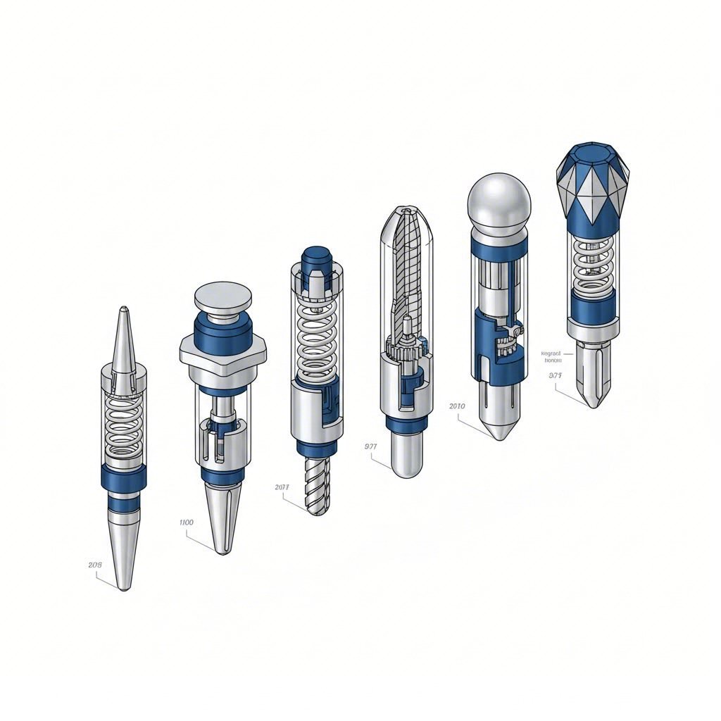 six primary pilot pin types each offer unique mechanisms and entry styles for different progressive die applications