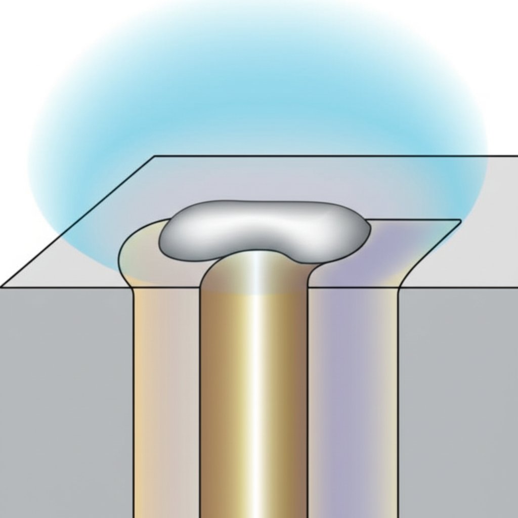 cross section illustrating titanium weld heat affected zones and the importance of shielding