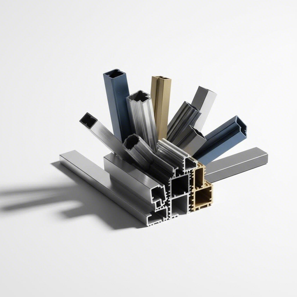 variety of aluminum extrusion profiles showcasing different alloys and cross sectional designs