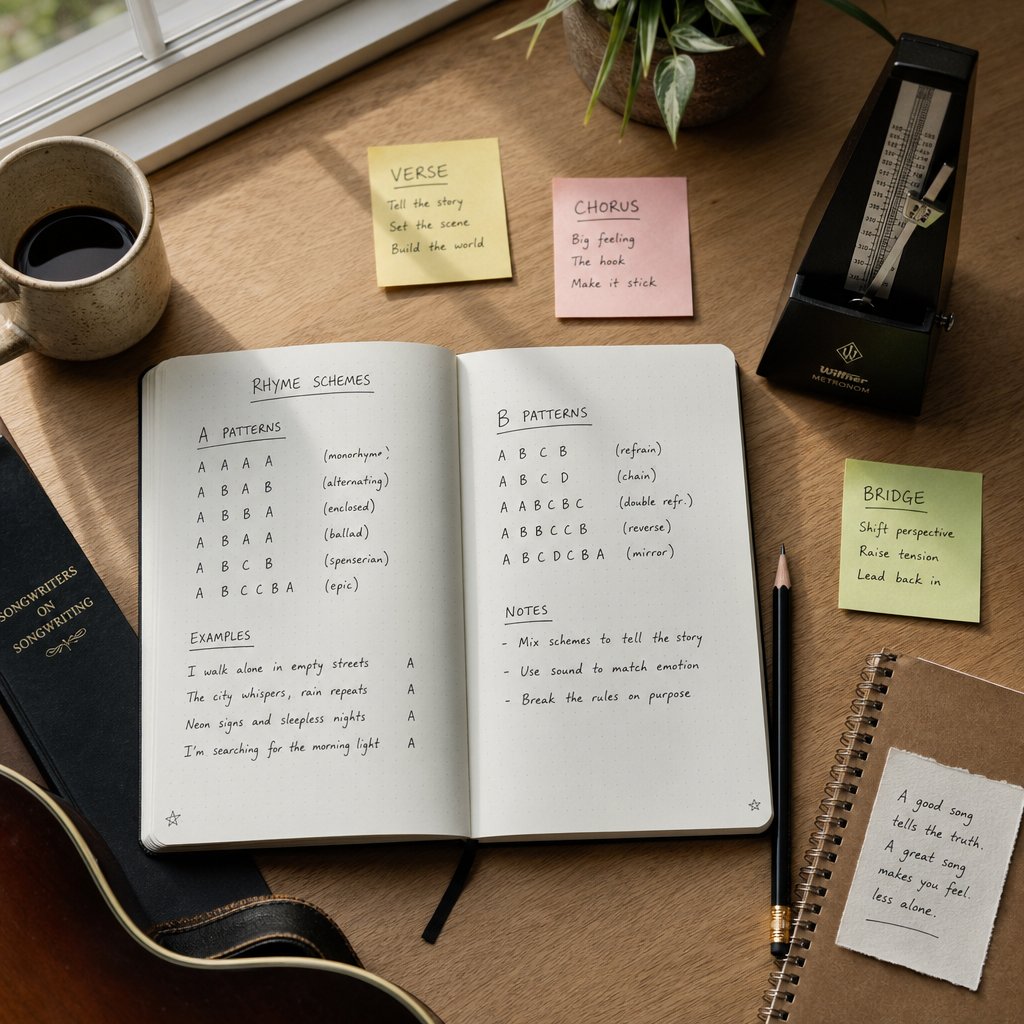 rhyme schemes meter and song structure form the foundation every lyric maker needs