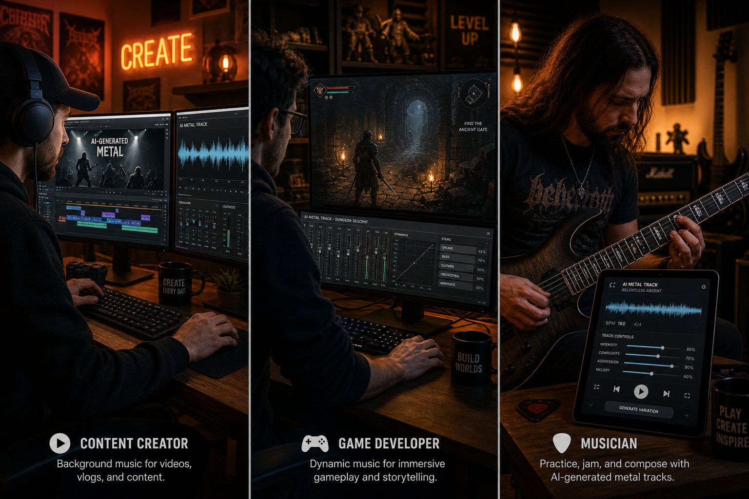 content creators game developers and musicians each benefit from ai metal music generators in unique ways
