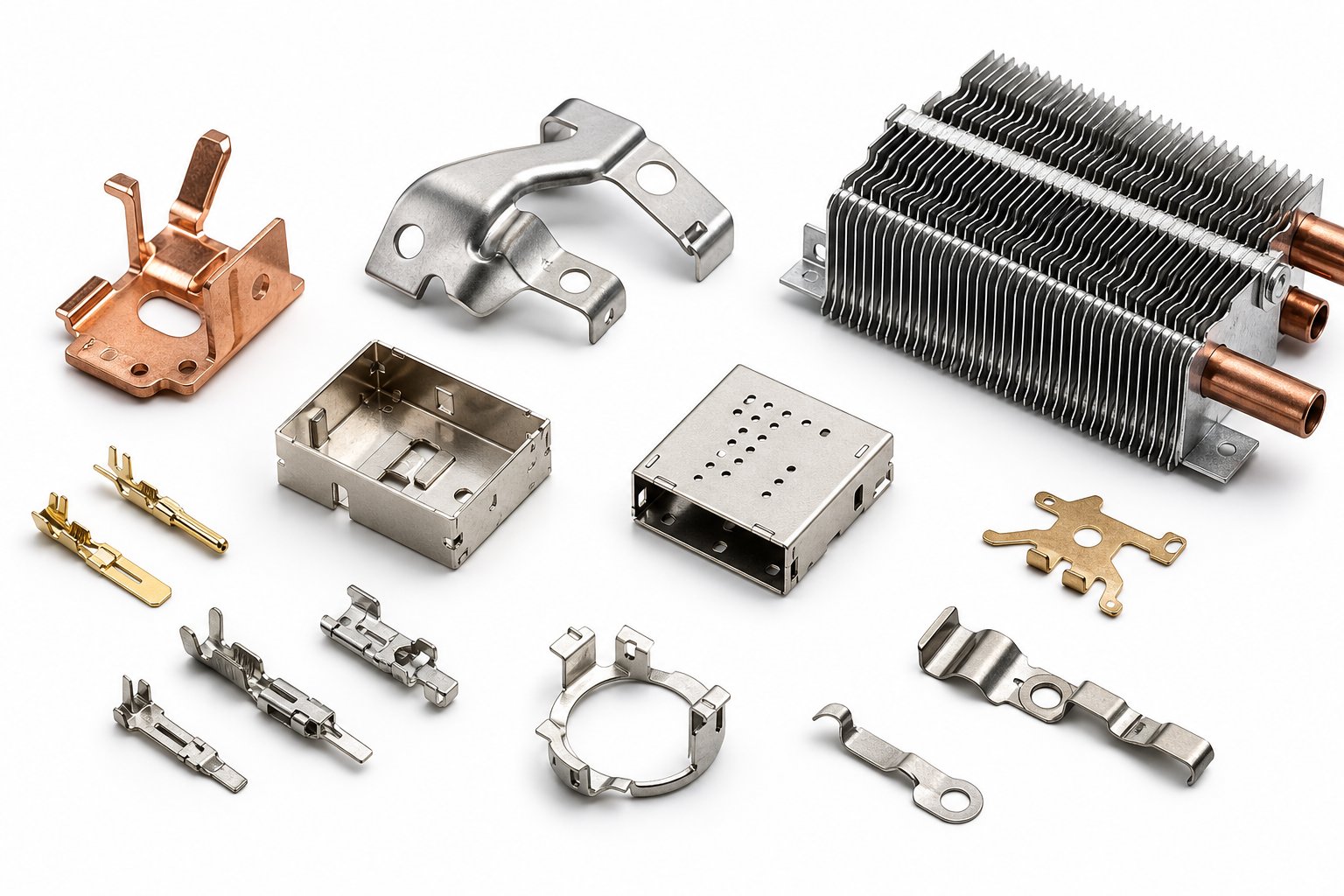 info-1-1 precision progressive stamped components spanning automotive medical electronics and hvac industries