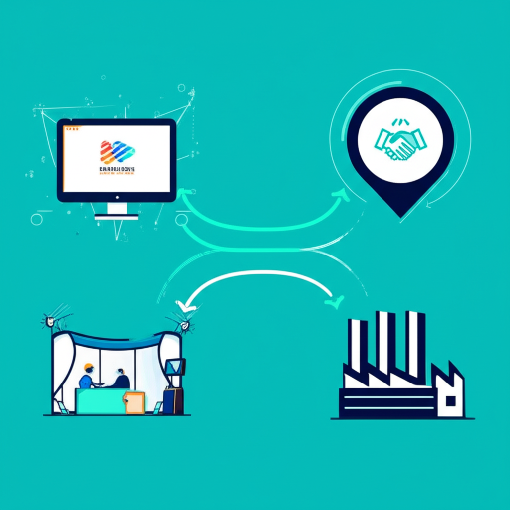 a diagram illustrating the primary channels for finding auto parts suppliers in ningbo