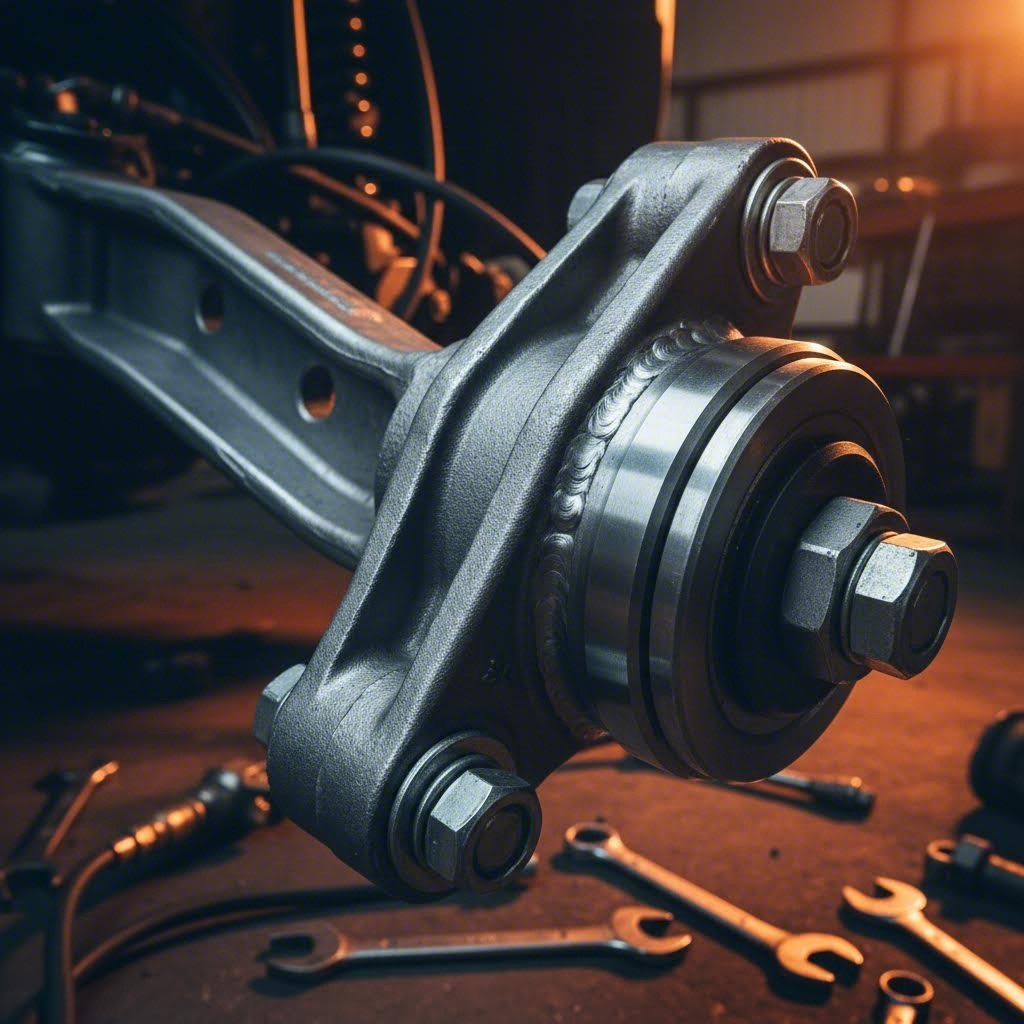 steel steering knuckle showcasing precision engineering for demanding automotive applications