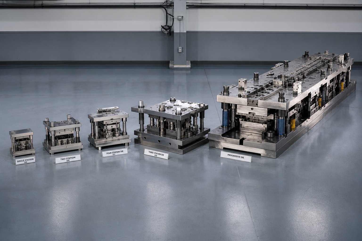 different stamping die types vary significantly in size and complexity directly influencing tooling cost