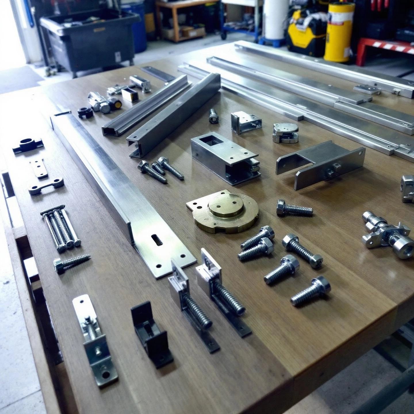 aluminum pergola parts and supplies ready for maintenance or repair