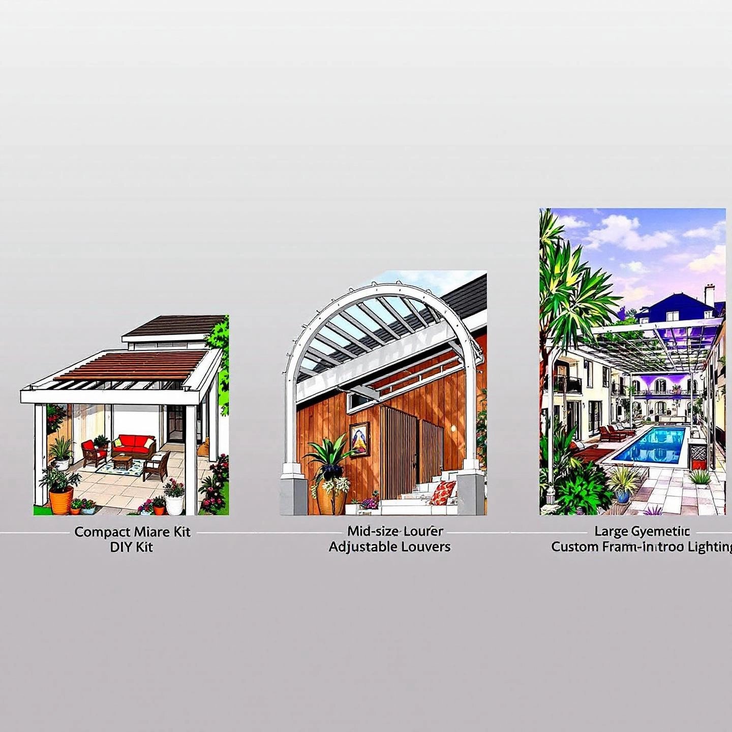 variety of aluminum pergola options from diy kits to large custom builds