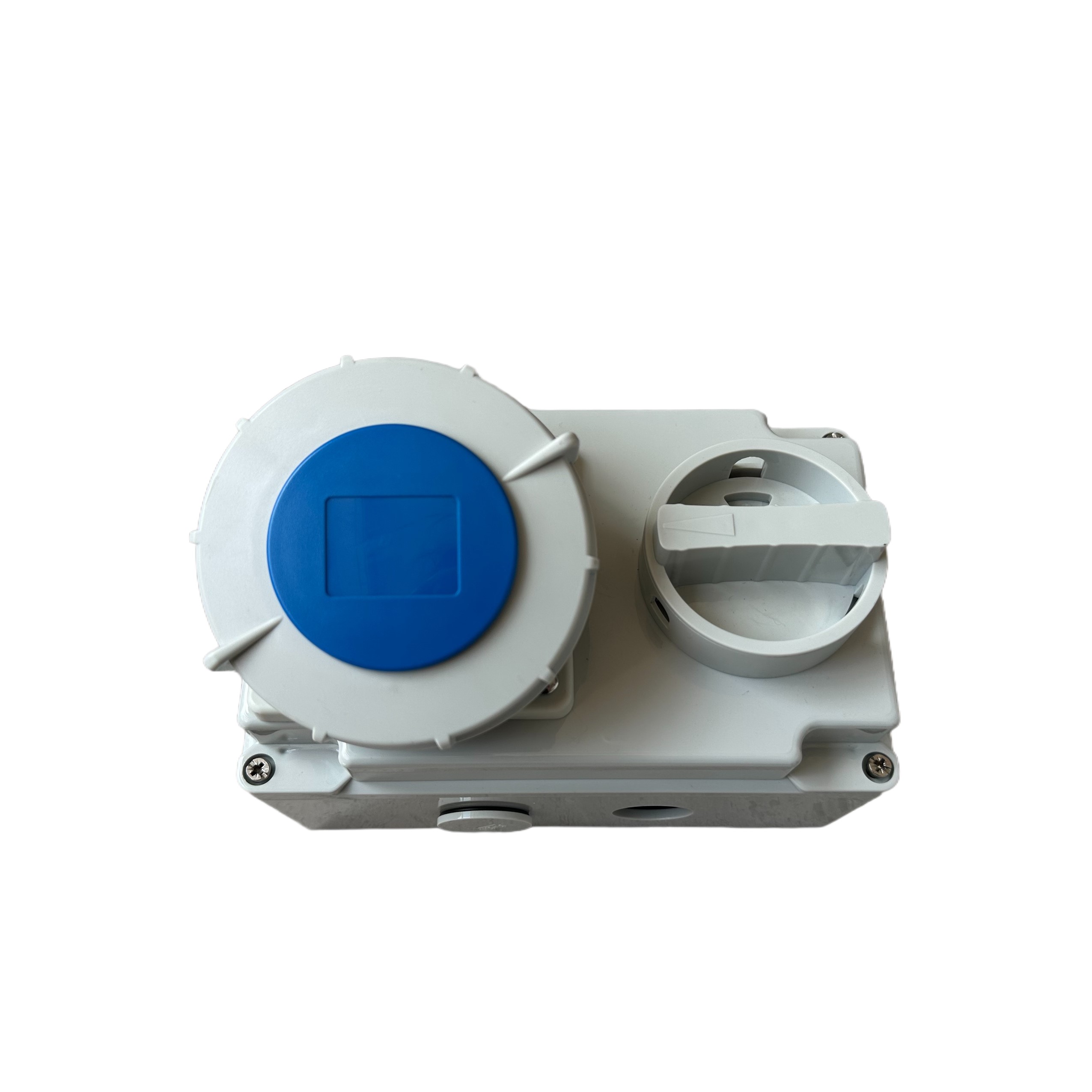 comparison of 110v and 220v industrial sockets in a workshop