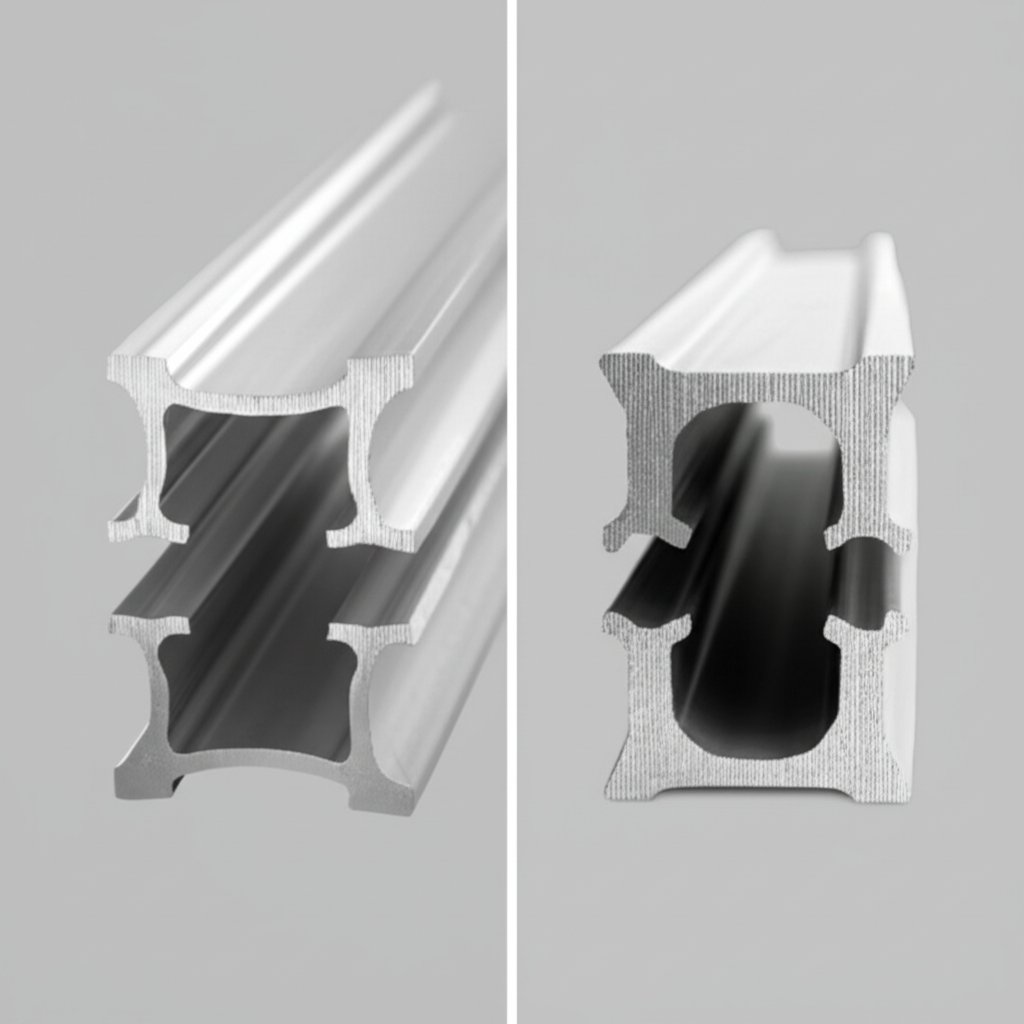 comparing good and poor aluminum extrusion design practices