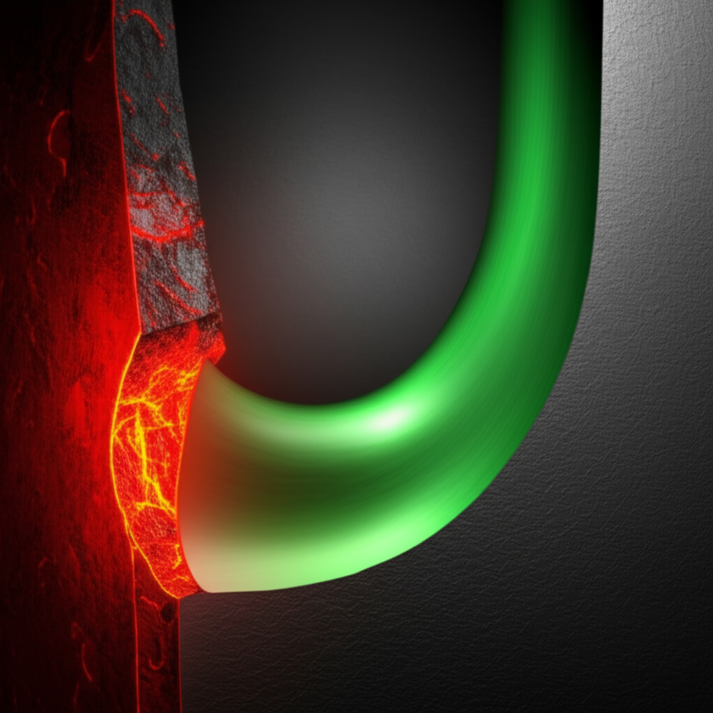 visual comparison of sharp corners versus generous radii in forging design