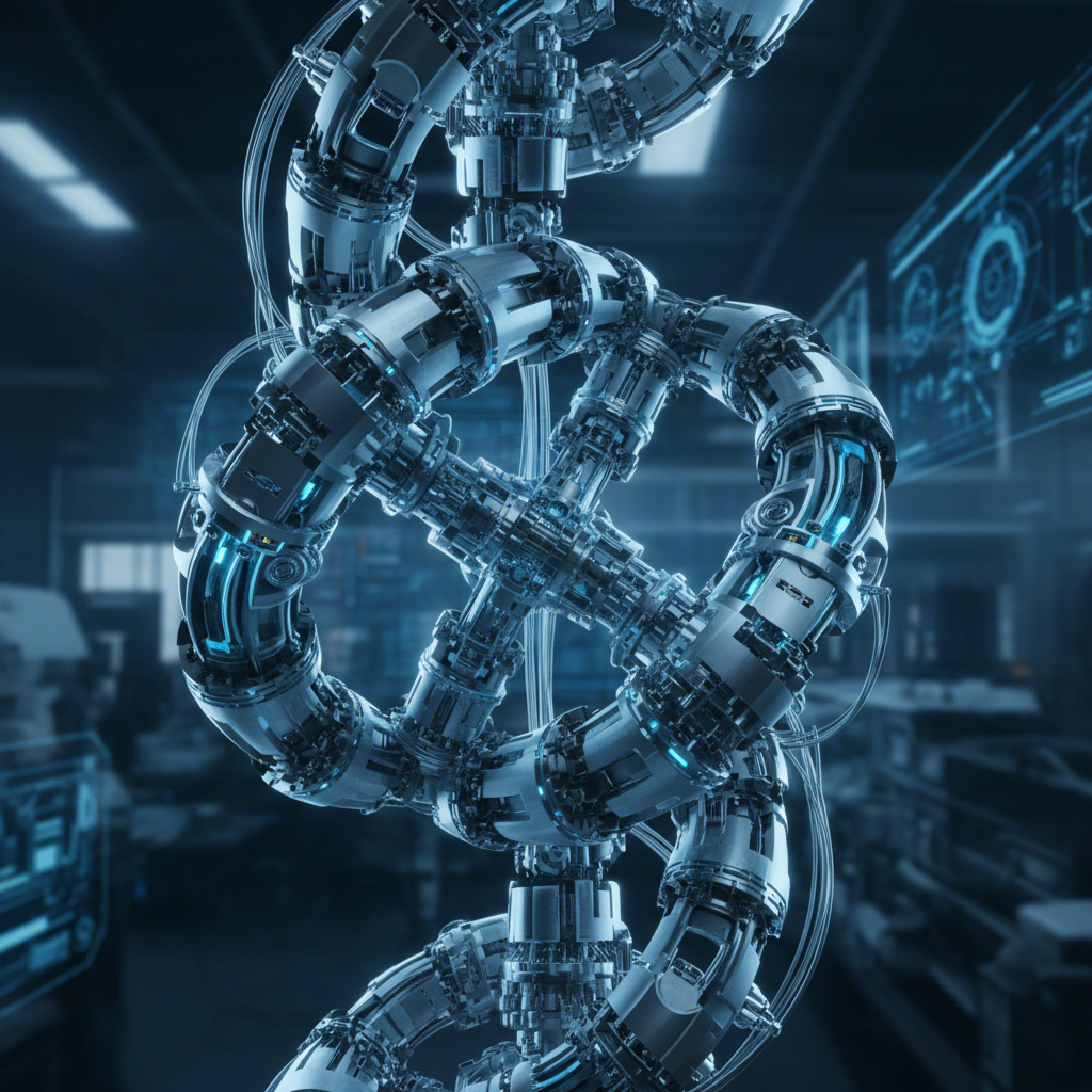 conceptual illustration of interlocking precision die components