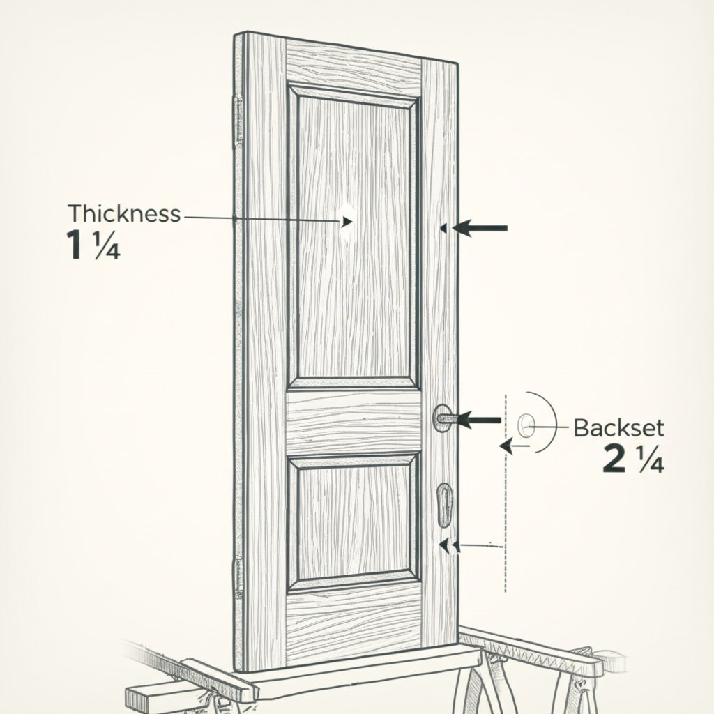 measuring door dimensions ensures your brass handle fits perfectly