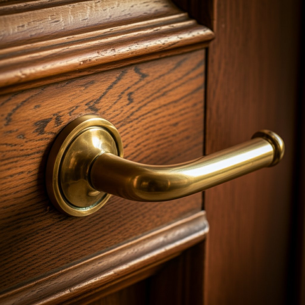 unlacquered brass levers develop a unique patina over time