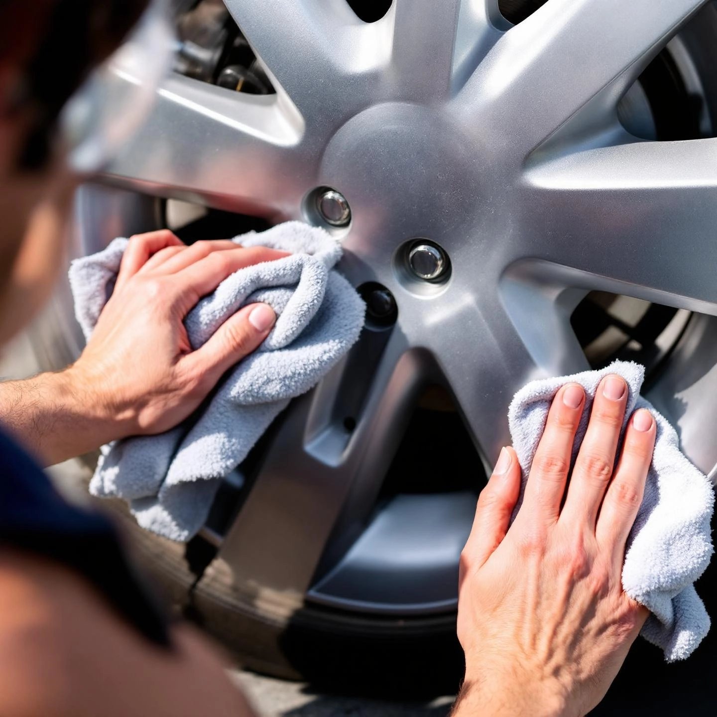 polishing removes oxidation and brings back aluminum wheel shine