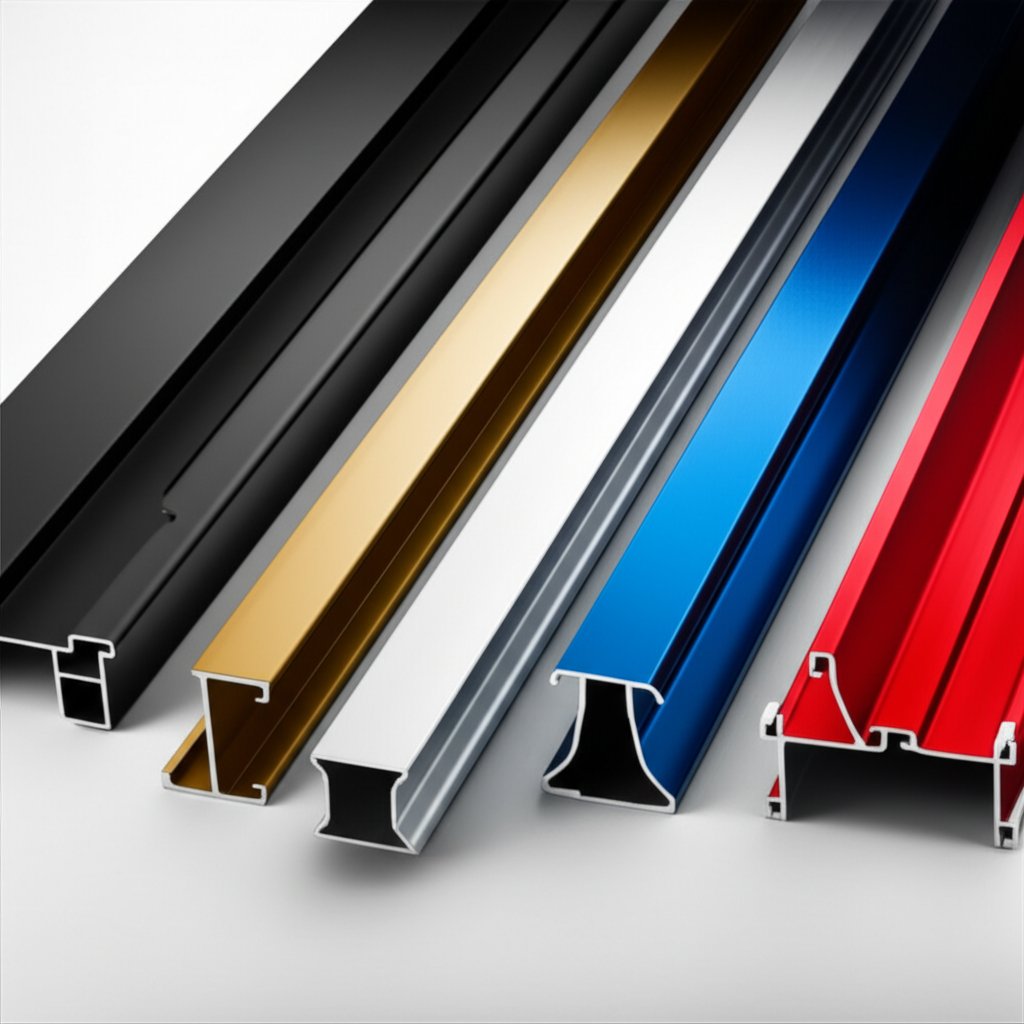 automotive aluminum extrusions with different surface finishes for enhanced durability and appearance