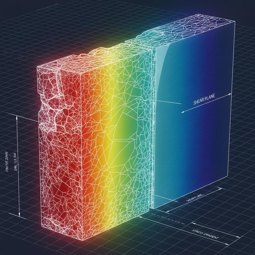 Cross section comparison of stamped edges showing stress concentrations