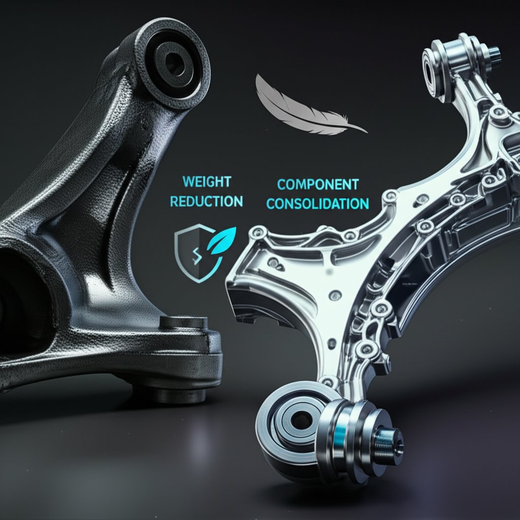 infographic showing the benefits of die cast vs forged suspension parts