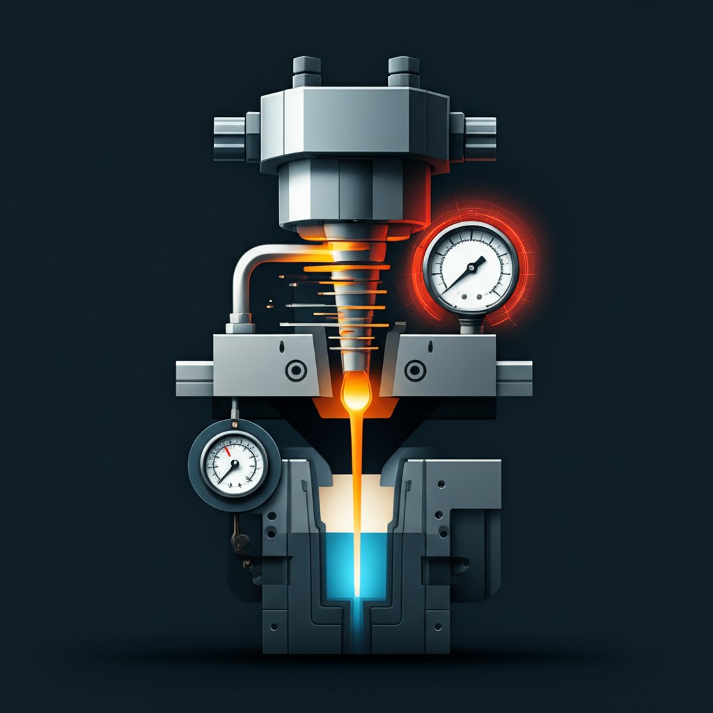 schematic comparing high pressure and low pressure die casting processes