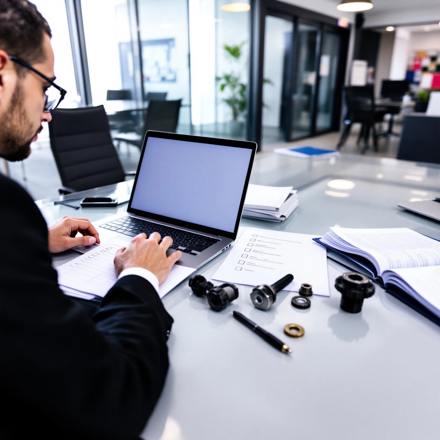buyer finalizing auto parts supplier shortlist and sending rfqs