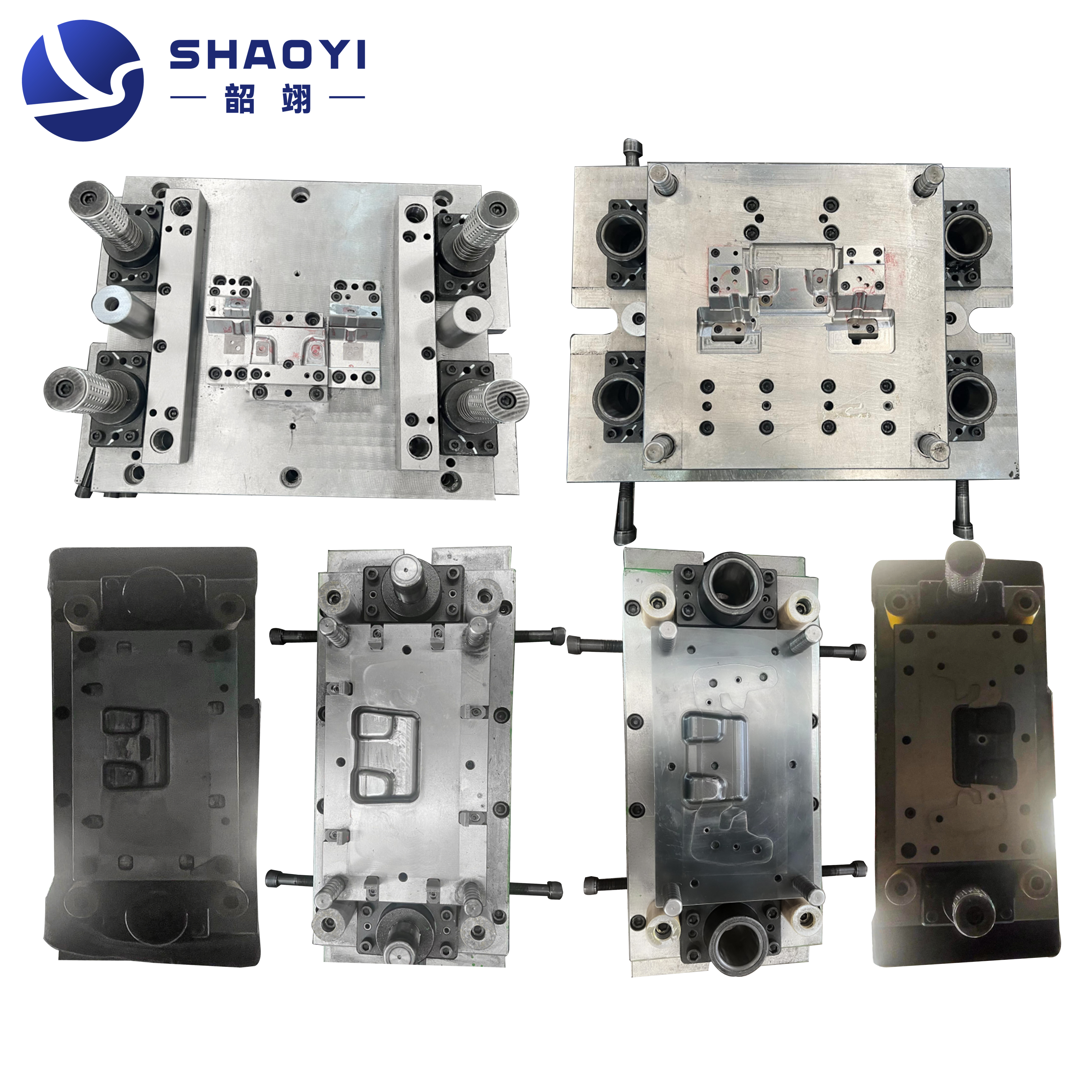 layered assembly of a stamping die highlighting the relationship between core components