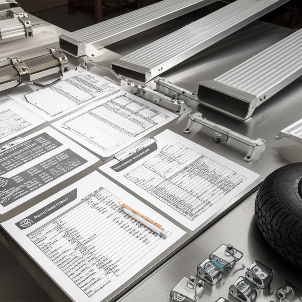 checklist and spec sheets used to evaluate aluminium atv trailers